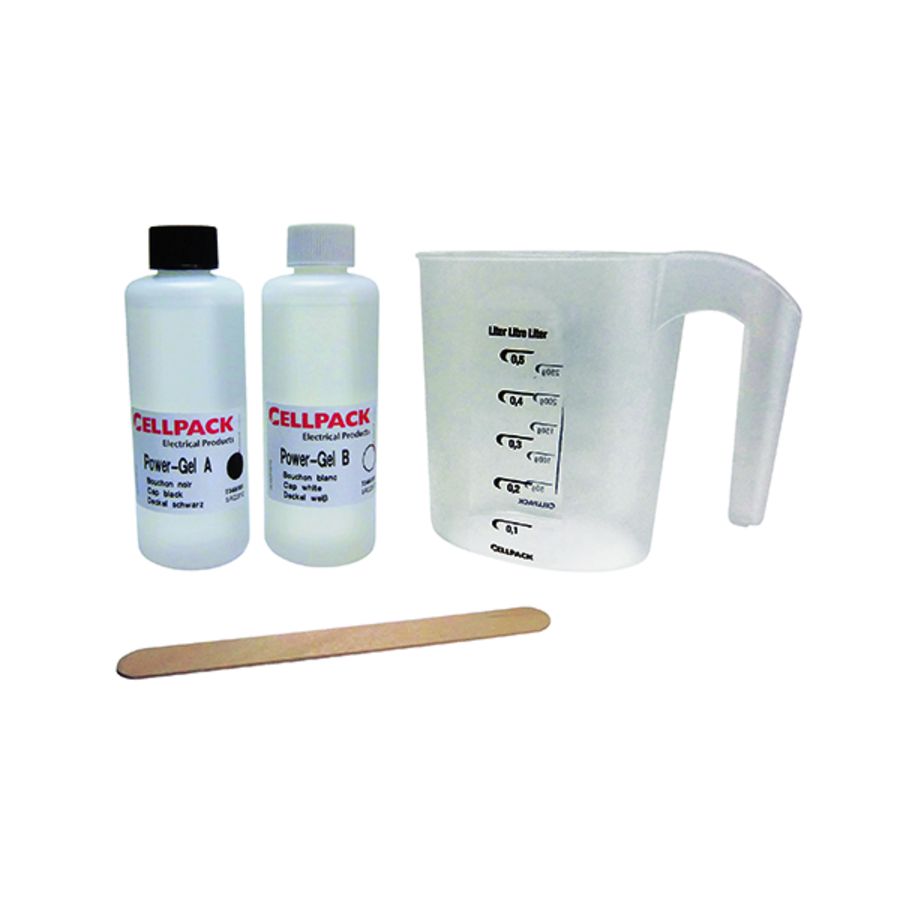 Power gel 1000ml 2-componenten fles maatbeker/spatel VVE=2