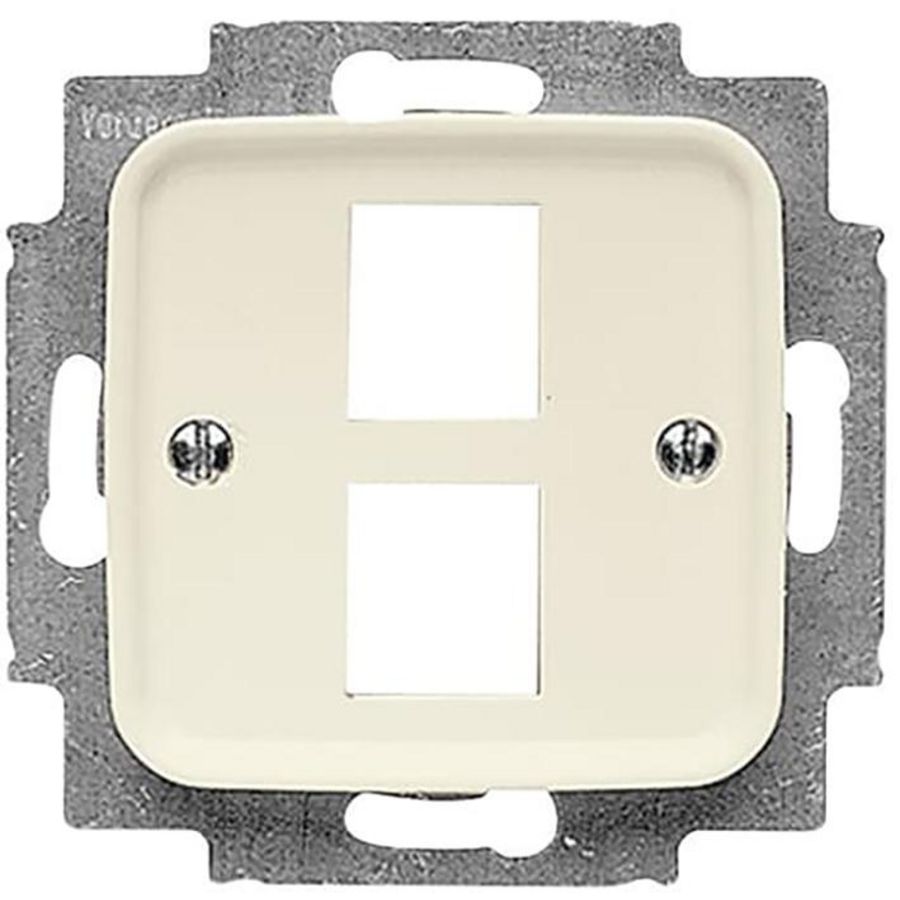 Centraalplaat 2 x MJ 216000-2/216005-4 SI creme (2561-02-212)