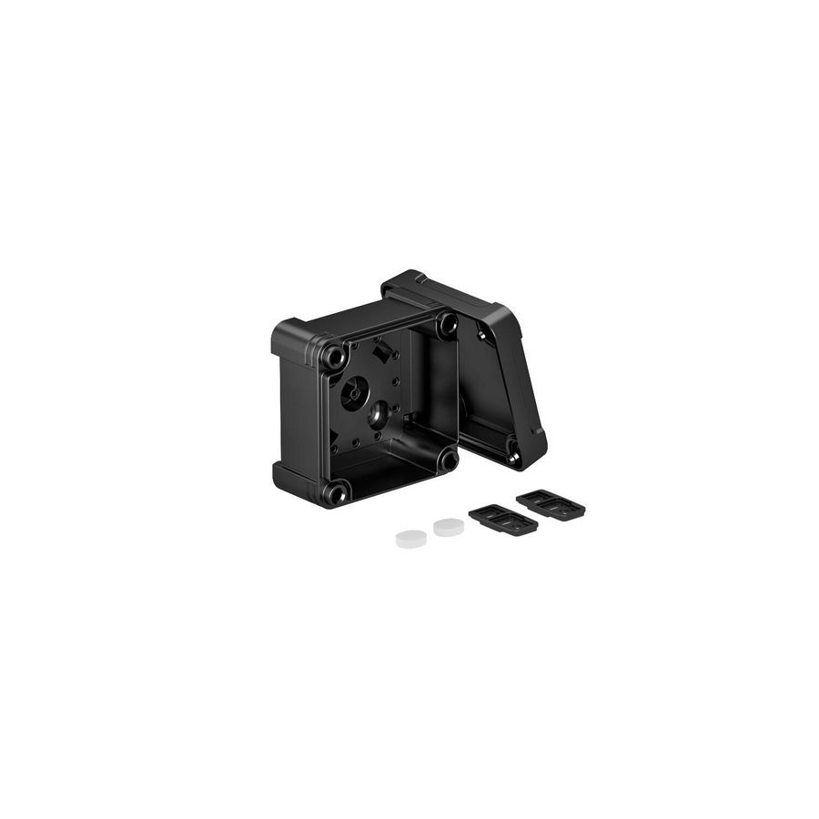 Lege behuizing 95x95x60 polycarb. graphitzwart RAL 9011