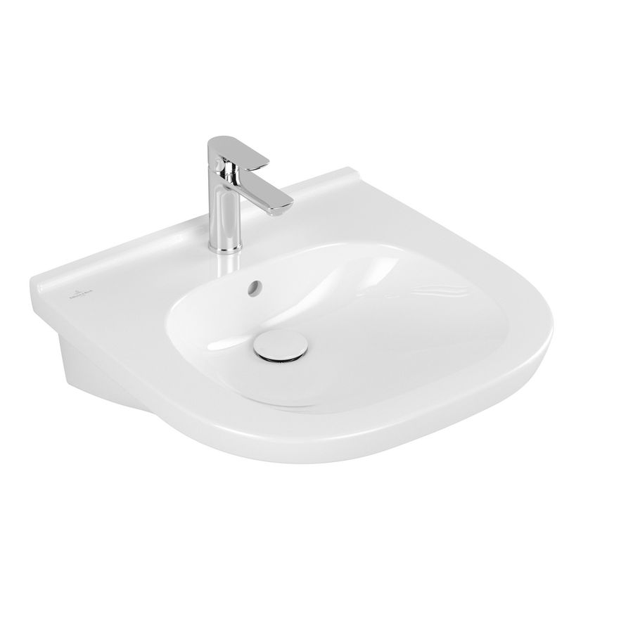 Rolstoelwastafel ViCare (O.novo Vita) 560x550mm wit Alpin C+ met kraangat met overloop