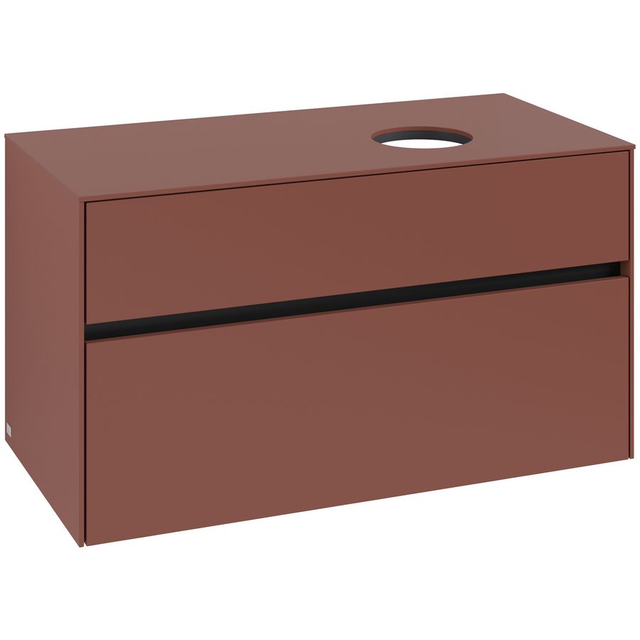 Wastafelonderkast Collaro 1000x548x500mm Wine Red C040B0AH