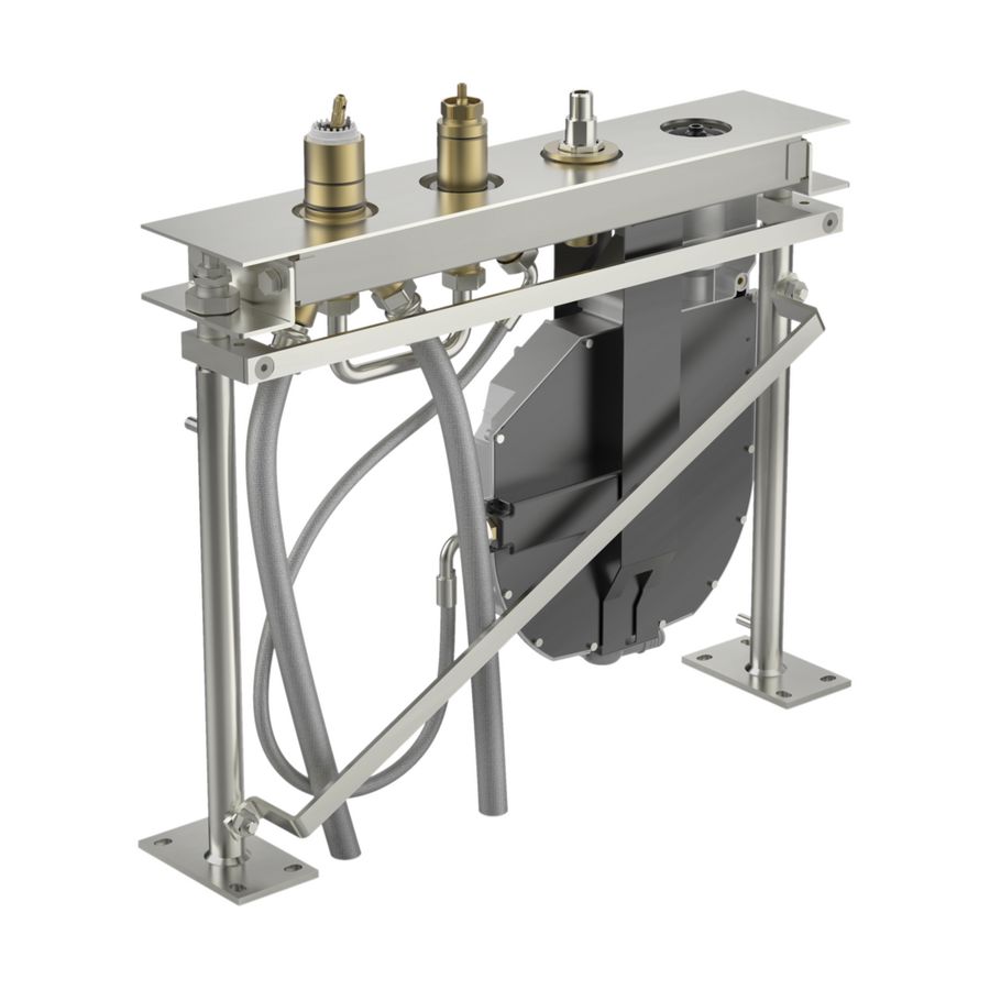HANSACOMPACT 4-gats inbouwdeel badrandsysteem met vloersteun