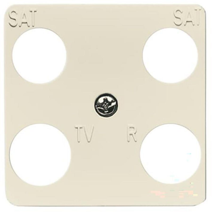 Centraalplaat 50 x 50 Hirschmann antenne SI creme (1743-04-212)