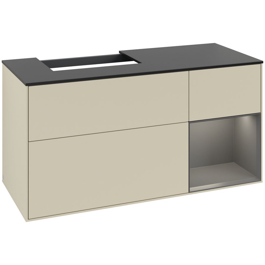 Wastafelonderkast Finion 1200x603x501mm S.Grey Matt Lacquer F152GKHJ
