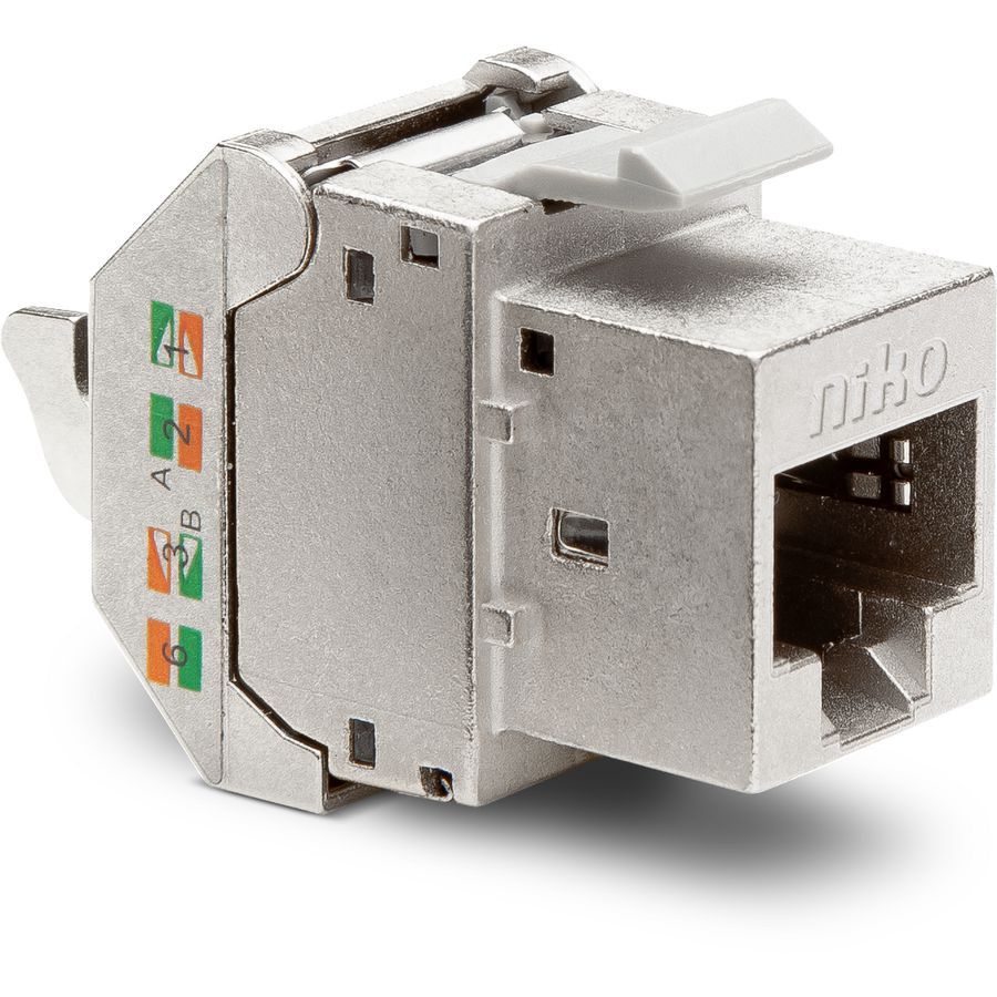 Afgeschermde RJ45-connector STP Cat. 6A PoE tot 500MHz