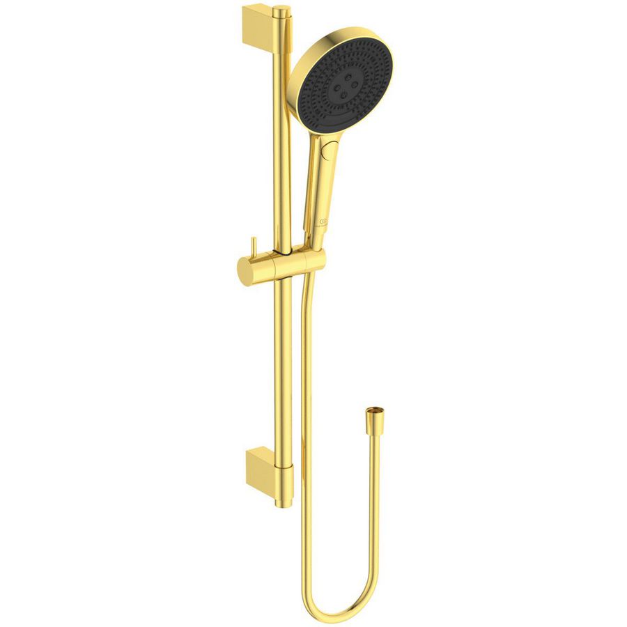 Glijstangcombinatie 600mm 1750mm brushed gold Idealrain