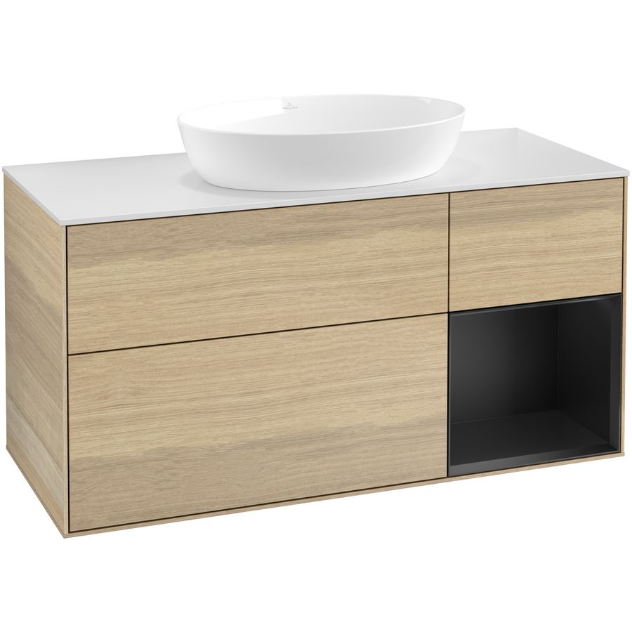 Wastafelonderkast Finion 1200x603x501mm Oak Veneer FA71PDPC