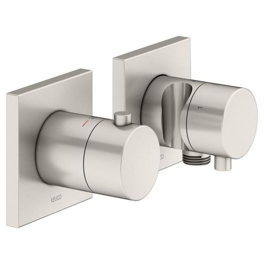 Thermostaatkraan Set UP 3 weg slanaansl./ doucheh. nikkel geborsteld