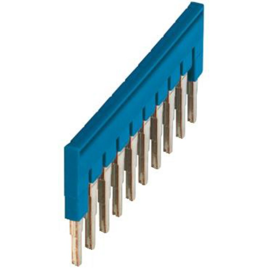 Plug-in brug 4mm2 klemmen 10 aansluitingen Blauw VVE=10
