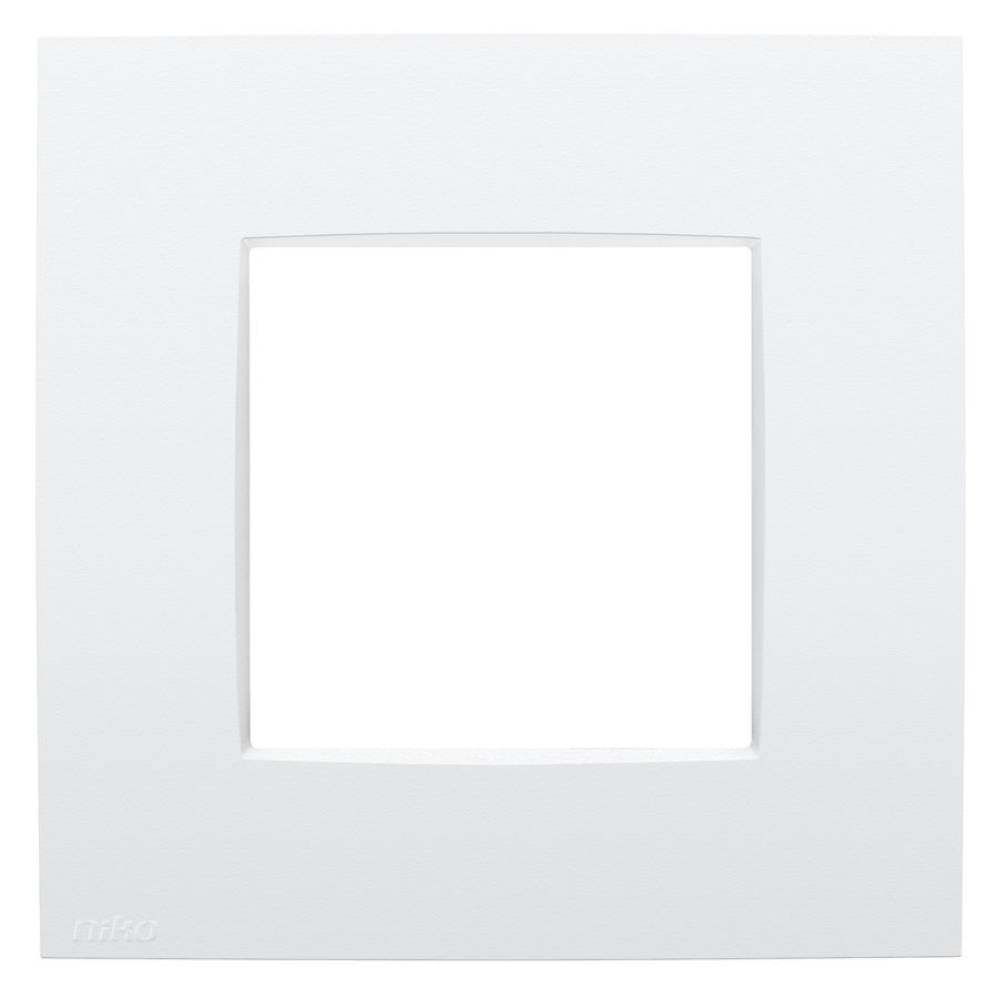 Enkelvoudige afdekplaat Niko Intense lunar white coated