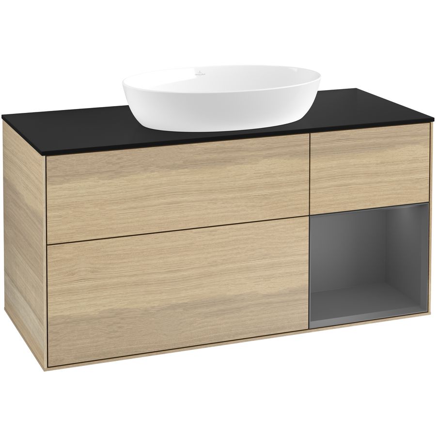 Wastafelonderkast Finion 1200x603x501mm Oak Veneer FA72GKPC