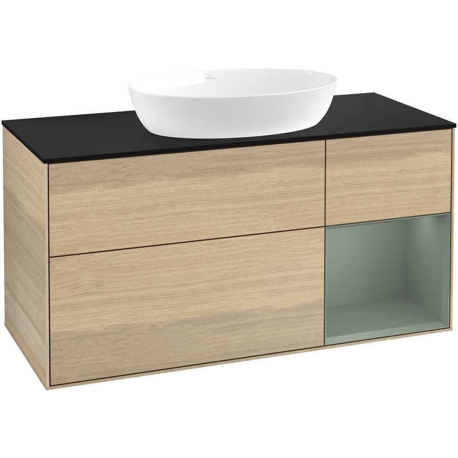 Wastafelonderkast Finion 1200x603x501mm Oak Veneer FA72GMPC
