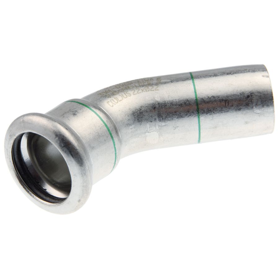 Insteekbocht 45° XPress RVS 316L 108x spie 108mm R2712 VVE=2