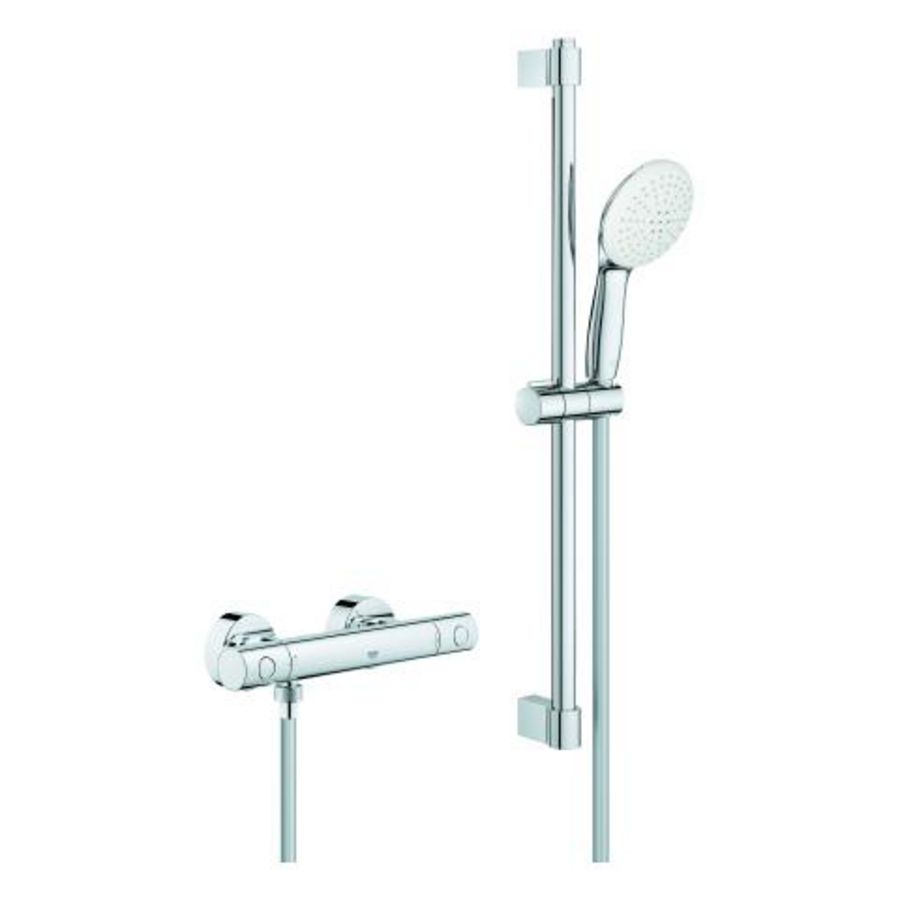 Grohtherm 800 Cosmopolitan Comfortset 600mm 8,0L/min. chroom incl. s-koppelingen (prof)
