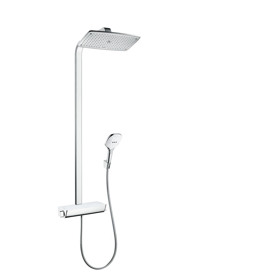 Raind. Select Air showerpipe 1066mm wit/chroom air 360 1 straalsoort