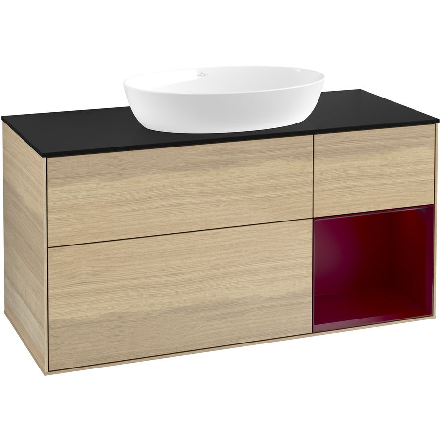Wastafelonderkast Finion 1200x603x501mm Oak Veneer FA72HBPC