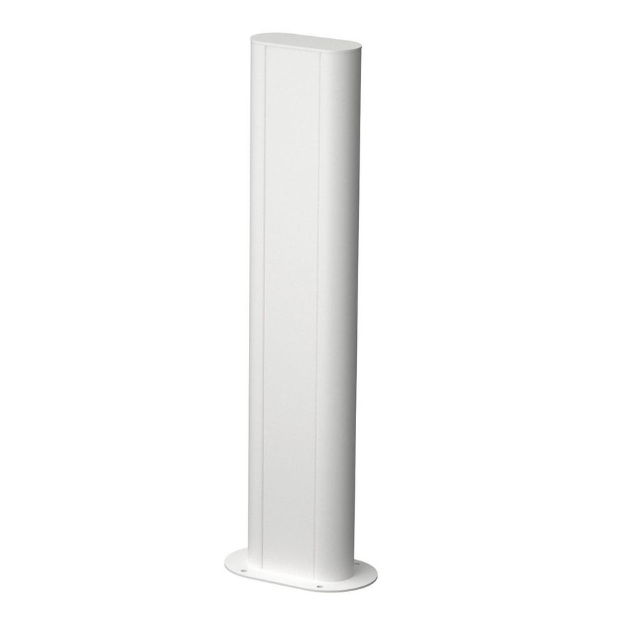 Mediazuil vloer 675x146x65 Aluminium puur wit
