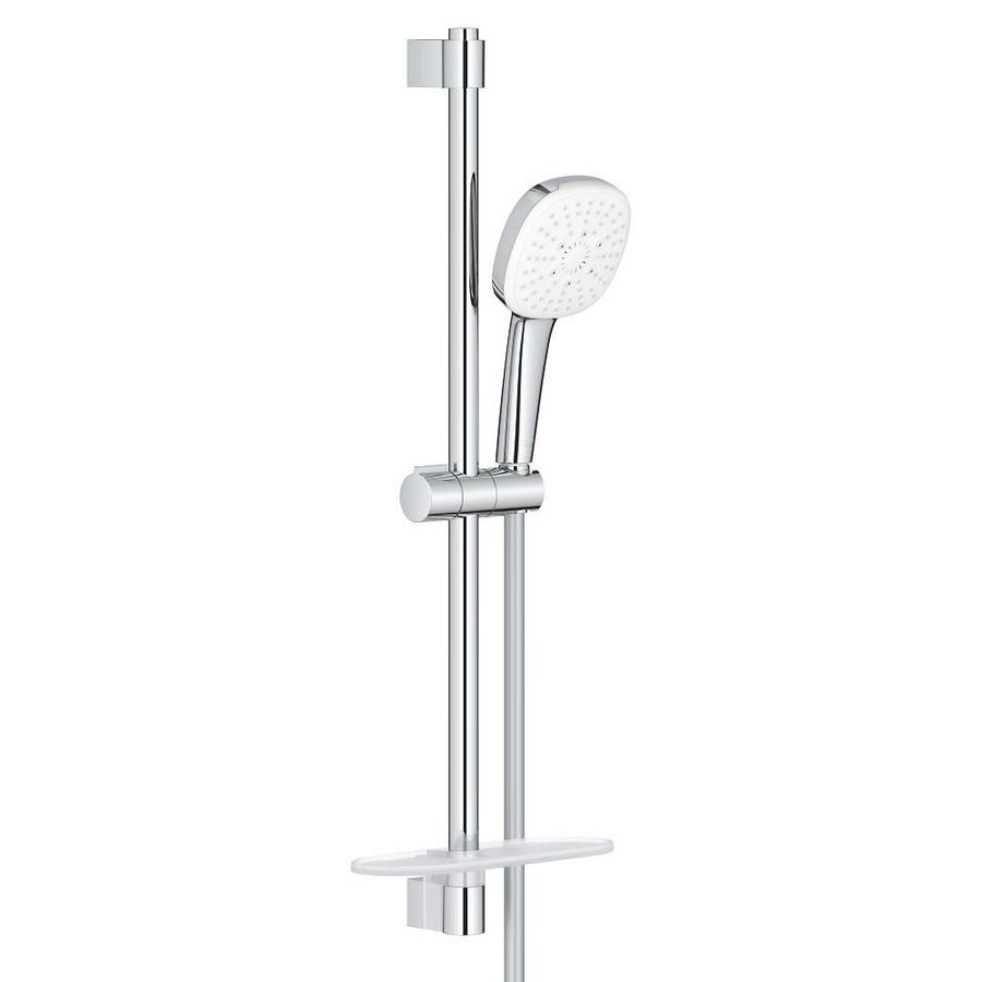Tempesta 110 Cube glijstangset 3 straalsoorten 600mm Tray,8,0L/min. chroom (prof)