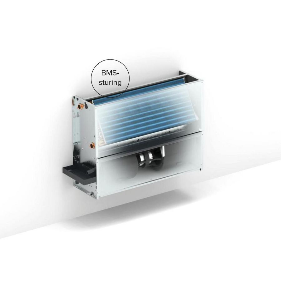 Ventilatorconvector BRIZA 22 wandinbouw 2-pijp H055 L055 22 BT links/rechts met Jaga BMS 0-10V regeling