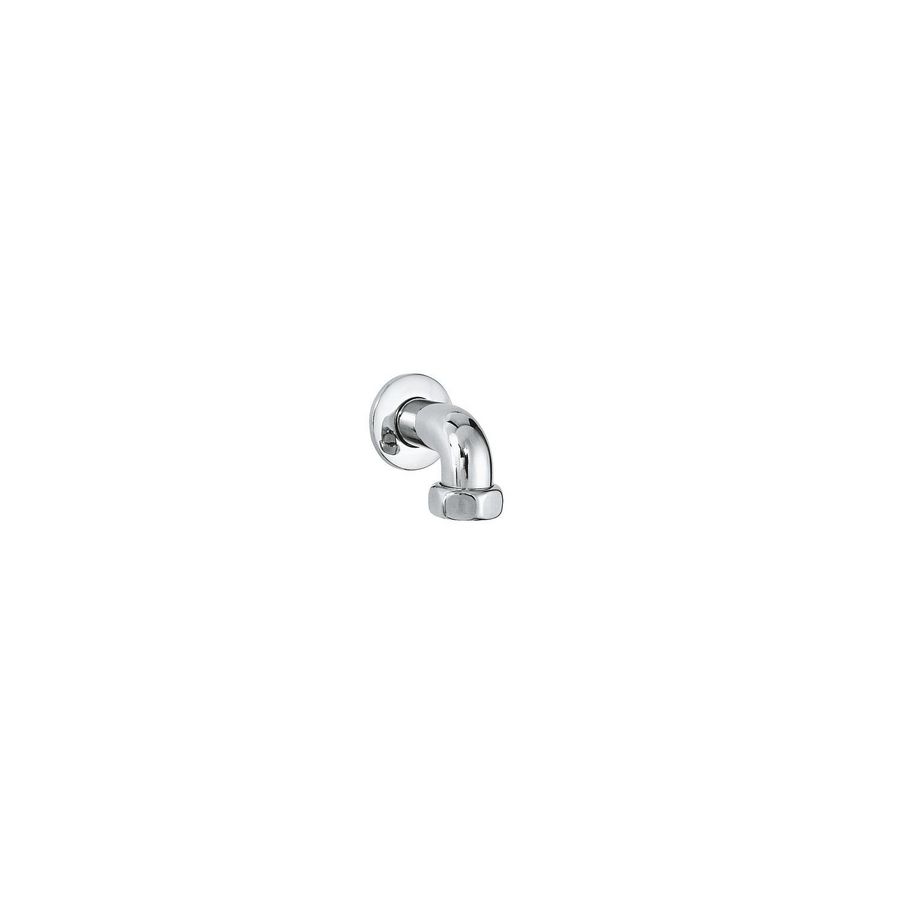 Wandaansluitbocht chroom moer 1.1/2"x1.1/4"bu. incl. sprong 90mm