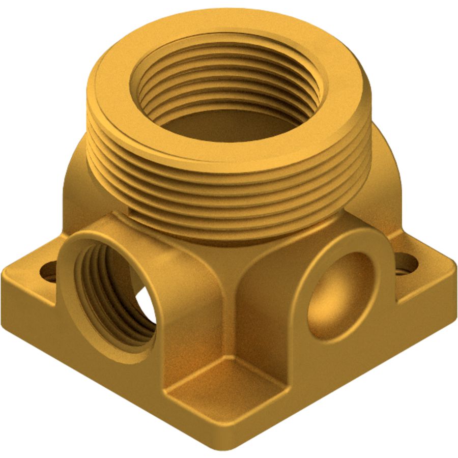 Aansluitblok + O-ring 1x boorgat