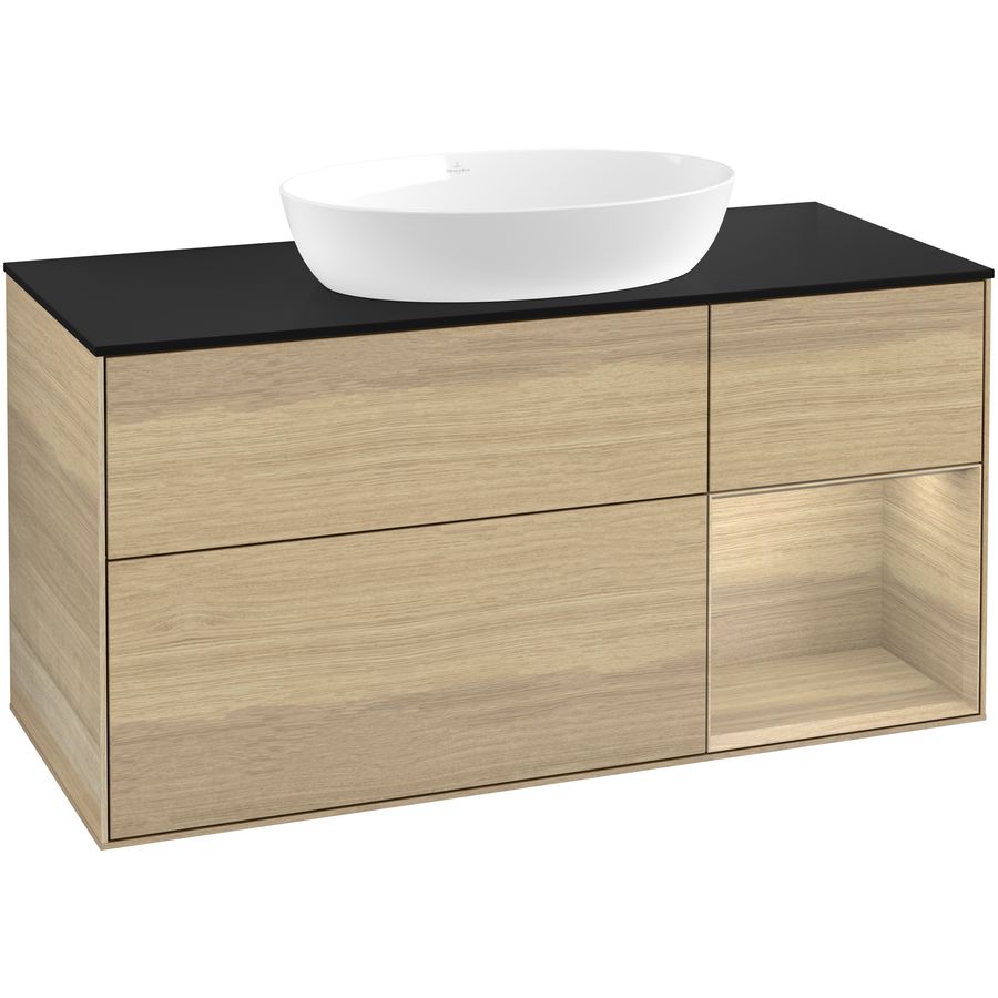 Wastafelonderkast Finion 1200x603x501mm Oak Veneer FA72PCPC