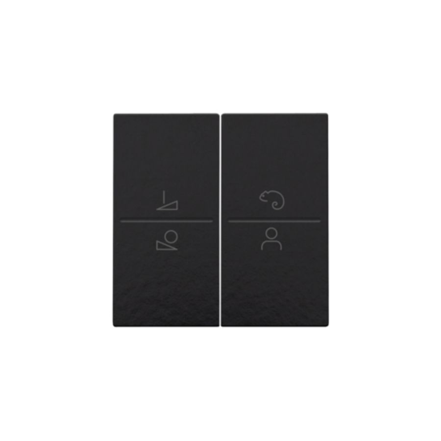 Afwerkingsset draadloze schakelaar 4 bed.knoppen pianoblack