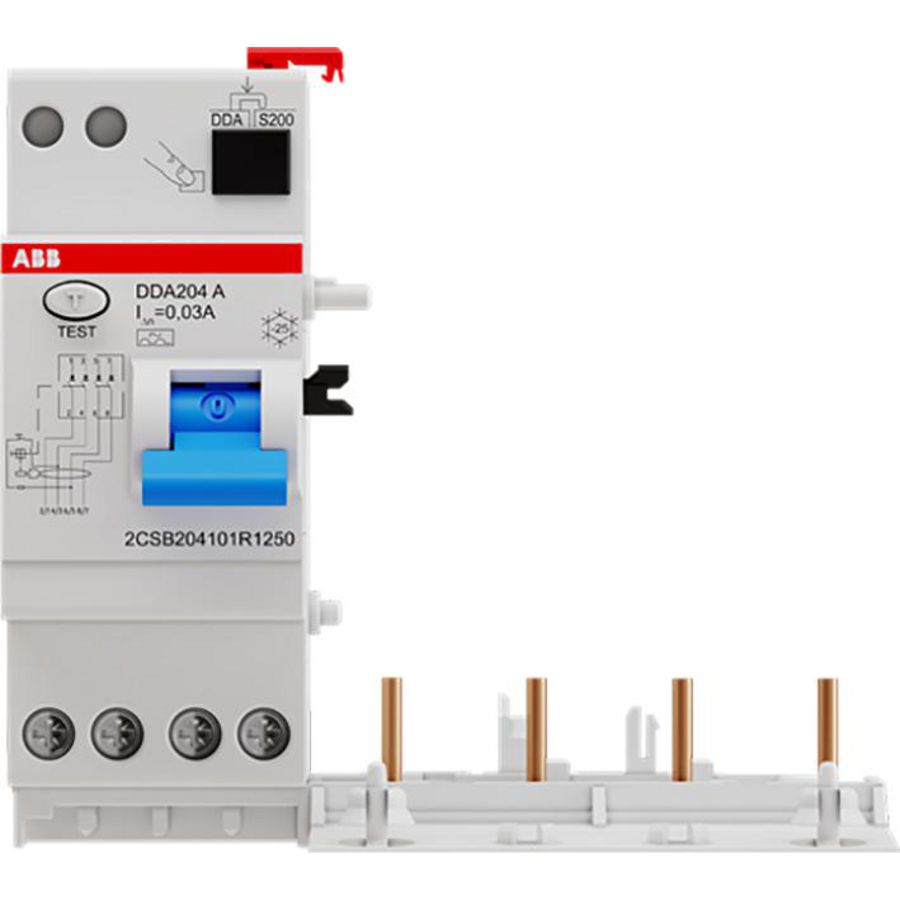 Aardlekblok 25A 0,03A 2 modules