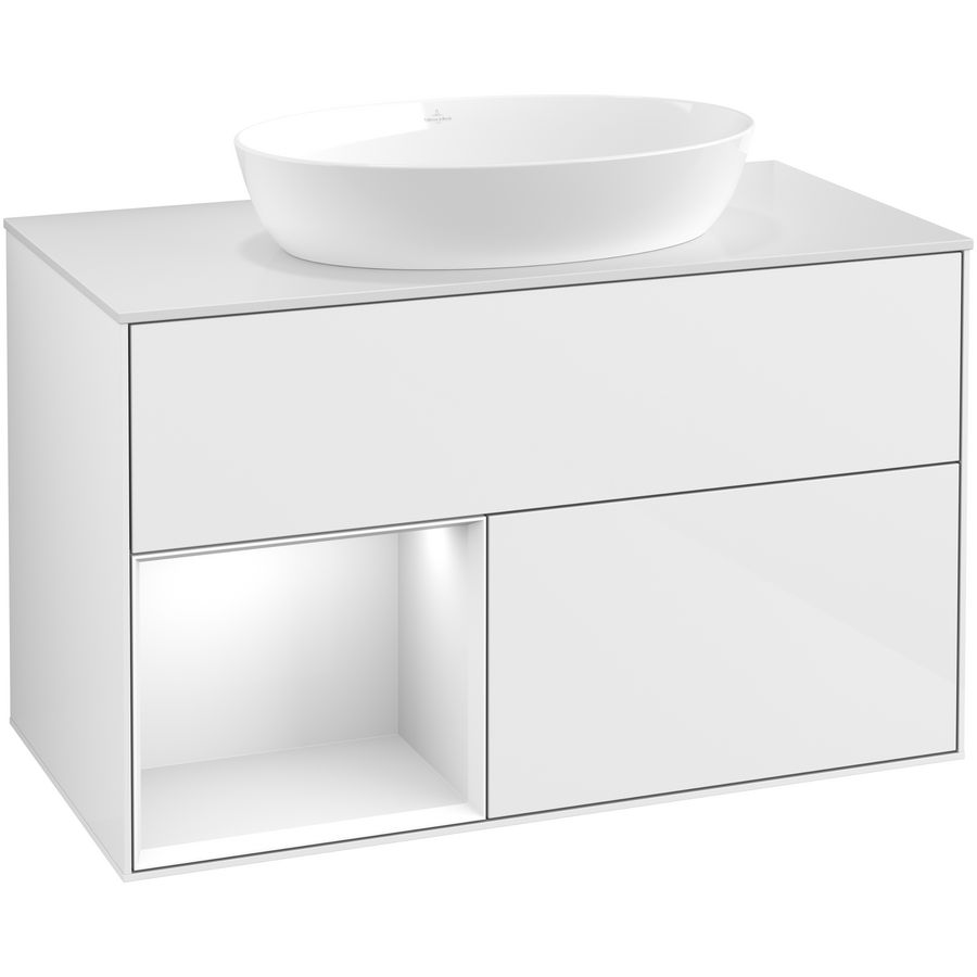Wastafelonderkast Finion 1000x603x501mm G.White.L GA11GFGF