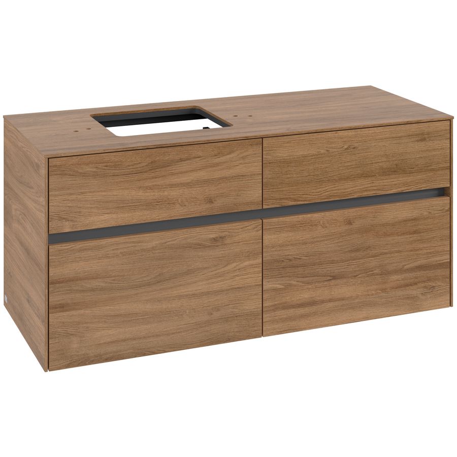 Wastafelonderkast Collaro 1200x548x500mm Oak.Kans C12900RH
