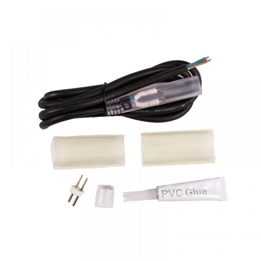 Lichtslang LED 13mm aansluitkabel gestripte draad en eindkap