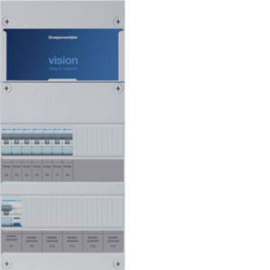 Groepenkast 8-groepen-uitbreidingsverdeler ALS 30mA/HACO/direct 3-F