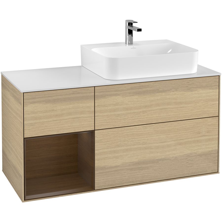 Wastafelonderkast Finion 1200x603x501mm Oak Veneer G141GNPC