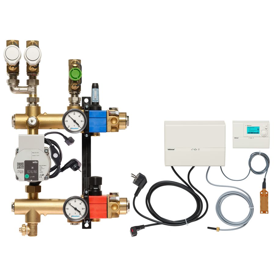 Vloerverw.verdeler 4851 3-pijps E-pomp BA. 10-145l/u 1-groeps