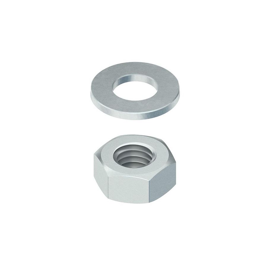 Zeskantmoer + Sluitring SMU 12
