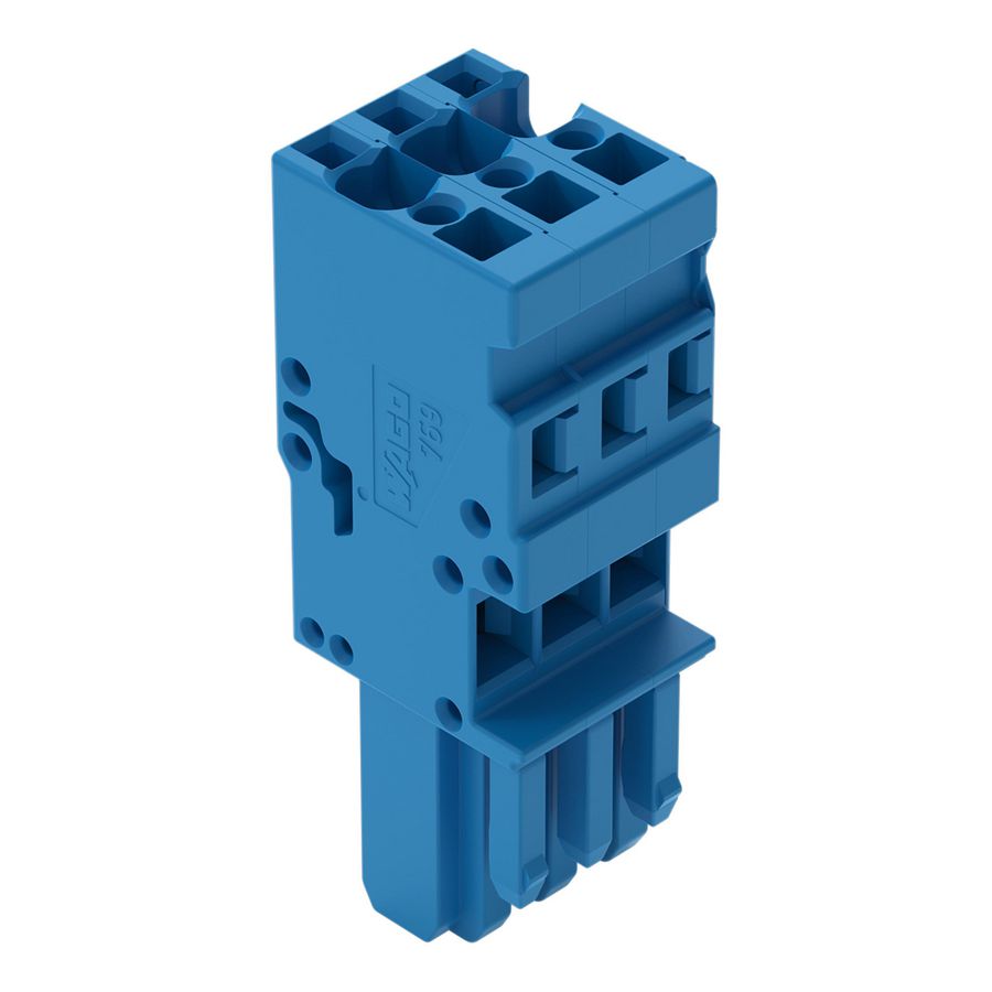 1-draads female steker CAGE CLAMP 4mm² blauw VVE=50