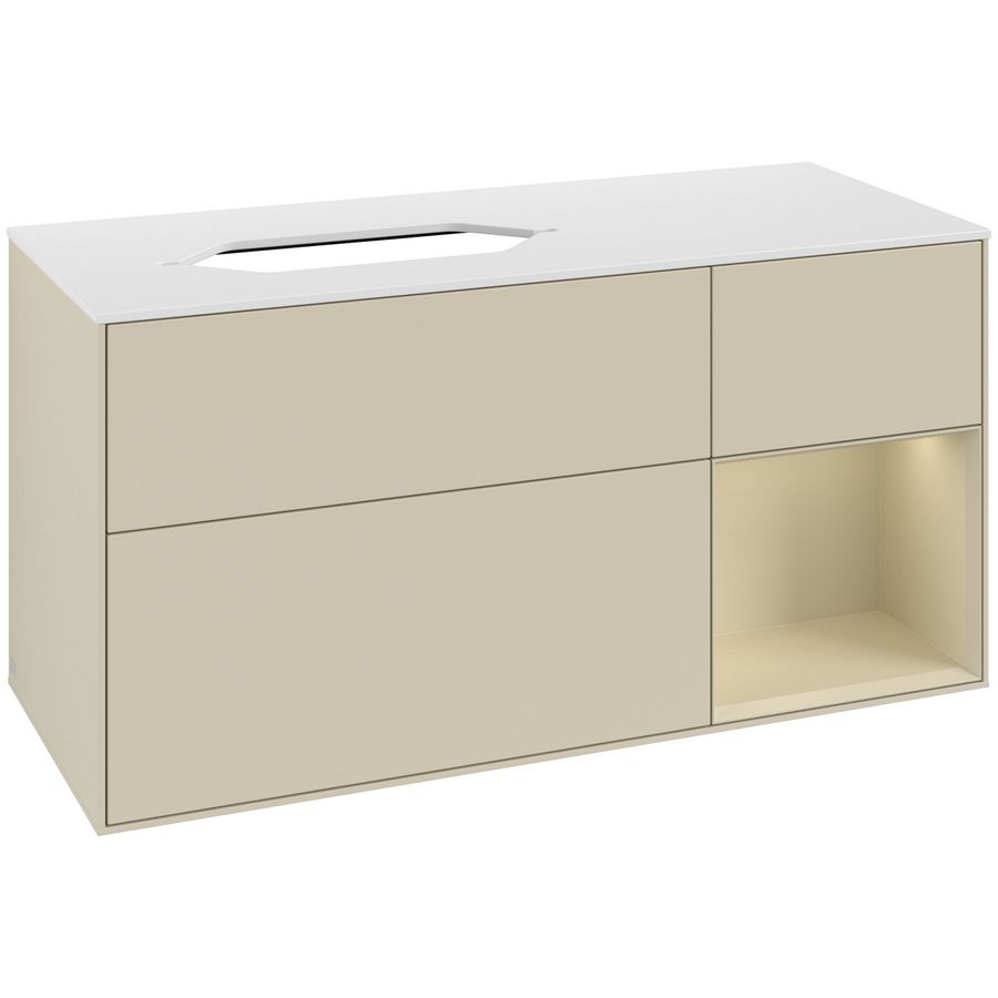 Wastafelonderkast Finion 1200x603x501mm S.Grey Matt Lacquer G691HJHJ