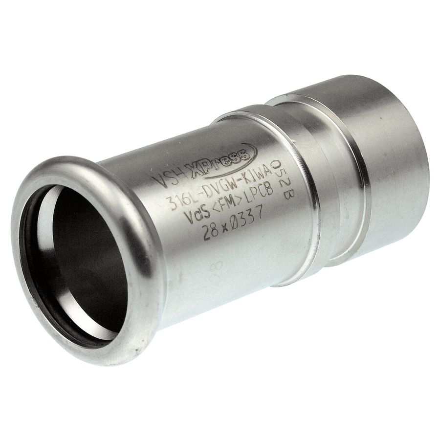 Perssok verlopend XPress RVS 316L 33,7x28mm groef R2748 VVE=10