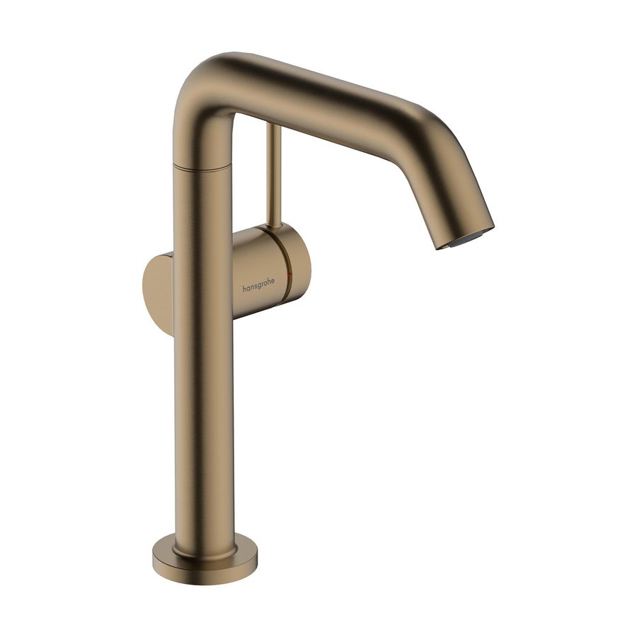 Tecturis S 1-hendel wastafelmengkraan 210 Fine draaib. uitloop CoolStart brushed bronze incl. push-open plug