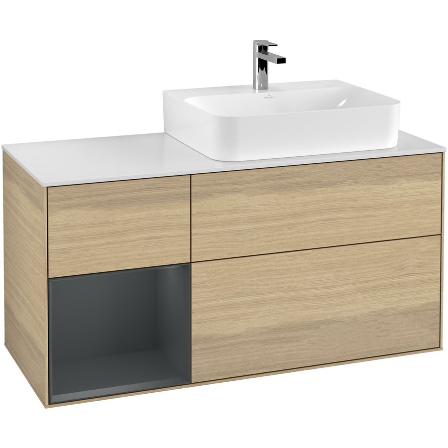 Wastafelonderkast Finion 1200x603x501mm Oak Veneer G141HGPC