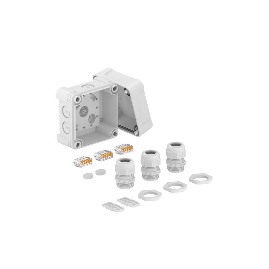 Kabeldoos 5x61x525 FL, 3xV-TEC VM, 3x116 95x95x72 lichtgr