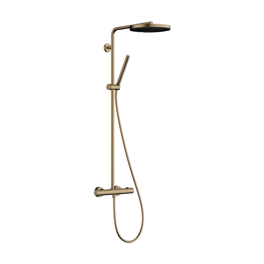 Showerpipe 260 1 straalsoort EcoSmart thermostaat brushed bronze Pulsify Puro