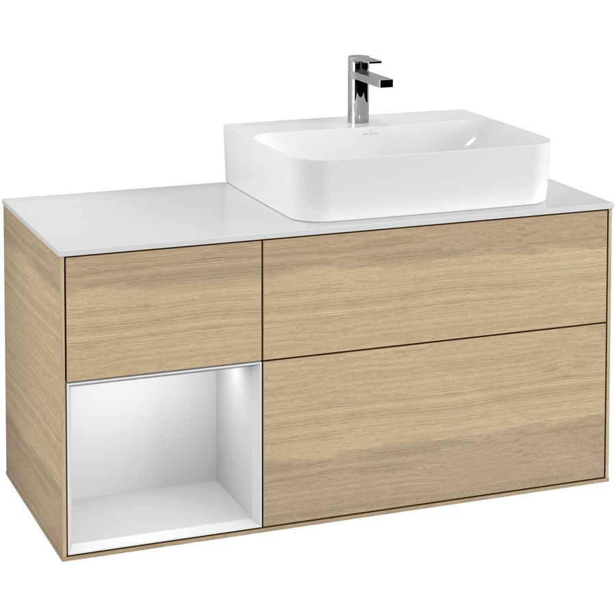 Wastafelonderkast Finion 1200x603x501mm Oak Veneer G141MTPC