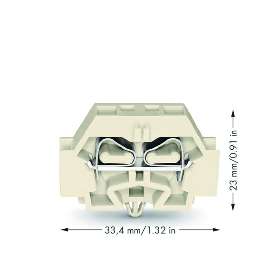 2-draads klem z. drukknop Ex e II 262-180 VVE=50