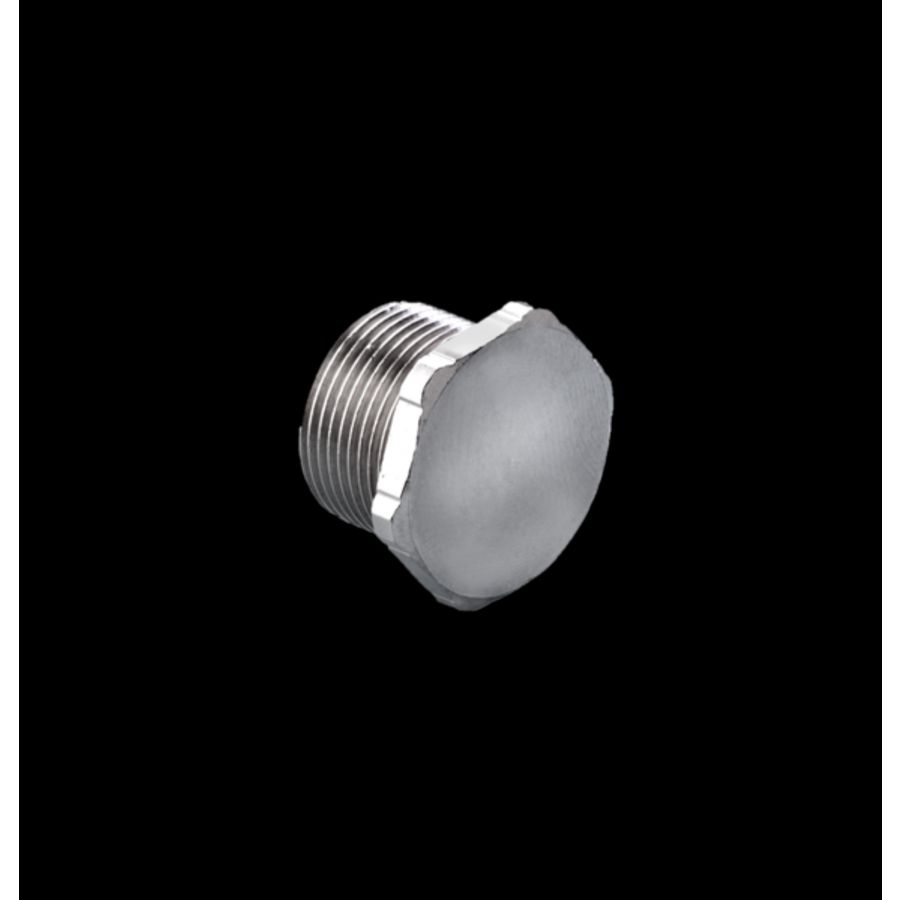 Blindstop messing vernikkeld met metrisch draad M18x1,5