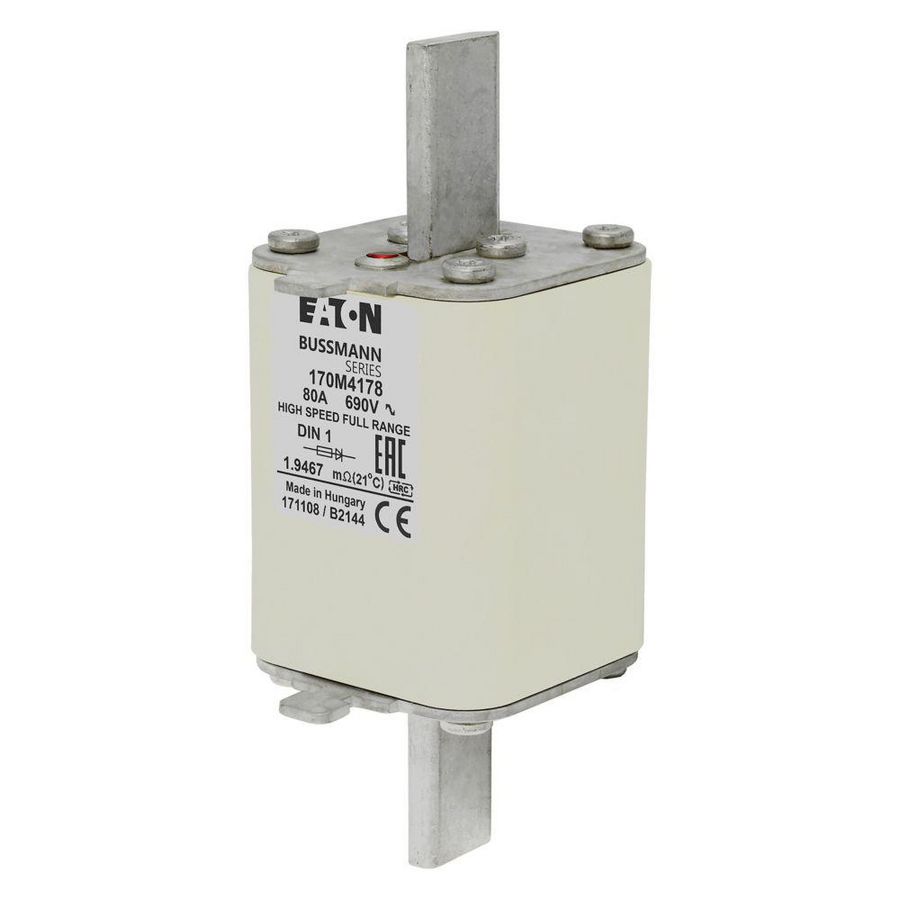 Zekering hoge snelheid 80A AC 690V 200kA 1 52x66x135 VVE=3