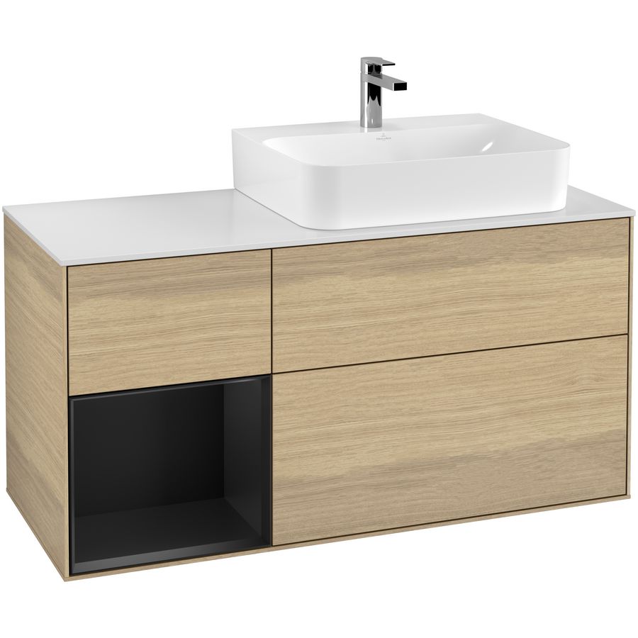 Wastafelonderkast Finion 1200x603x501mm Oak Veneer G141PDPC