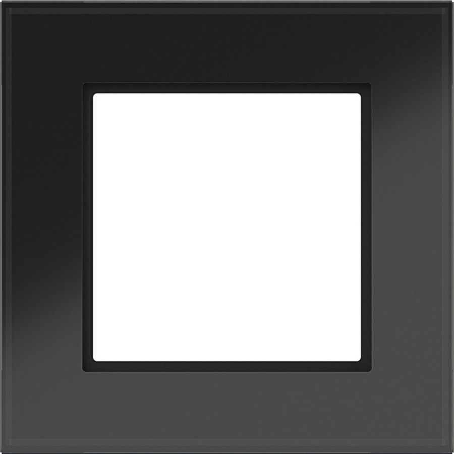 Afdekraam 1-voudig A.8 glas zwart glanzend