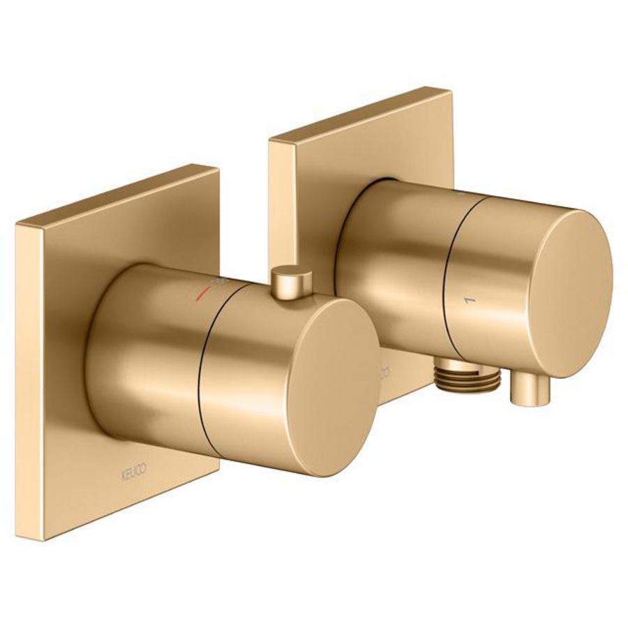 Thermostaatkraan Set UP 2 weg slanaansluiting messing geb