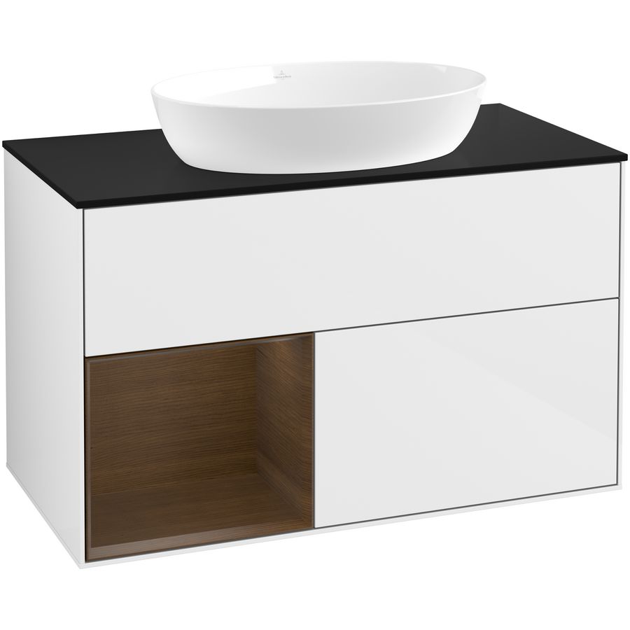 Wastafelonderkast Finion 1000x603x501mm G.White.L GA12GNGF